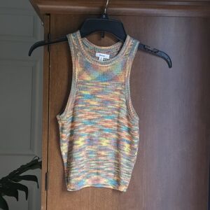Beivy Colorful Knit Tiny Tank Top Strerch Material